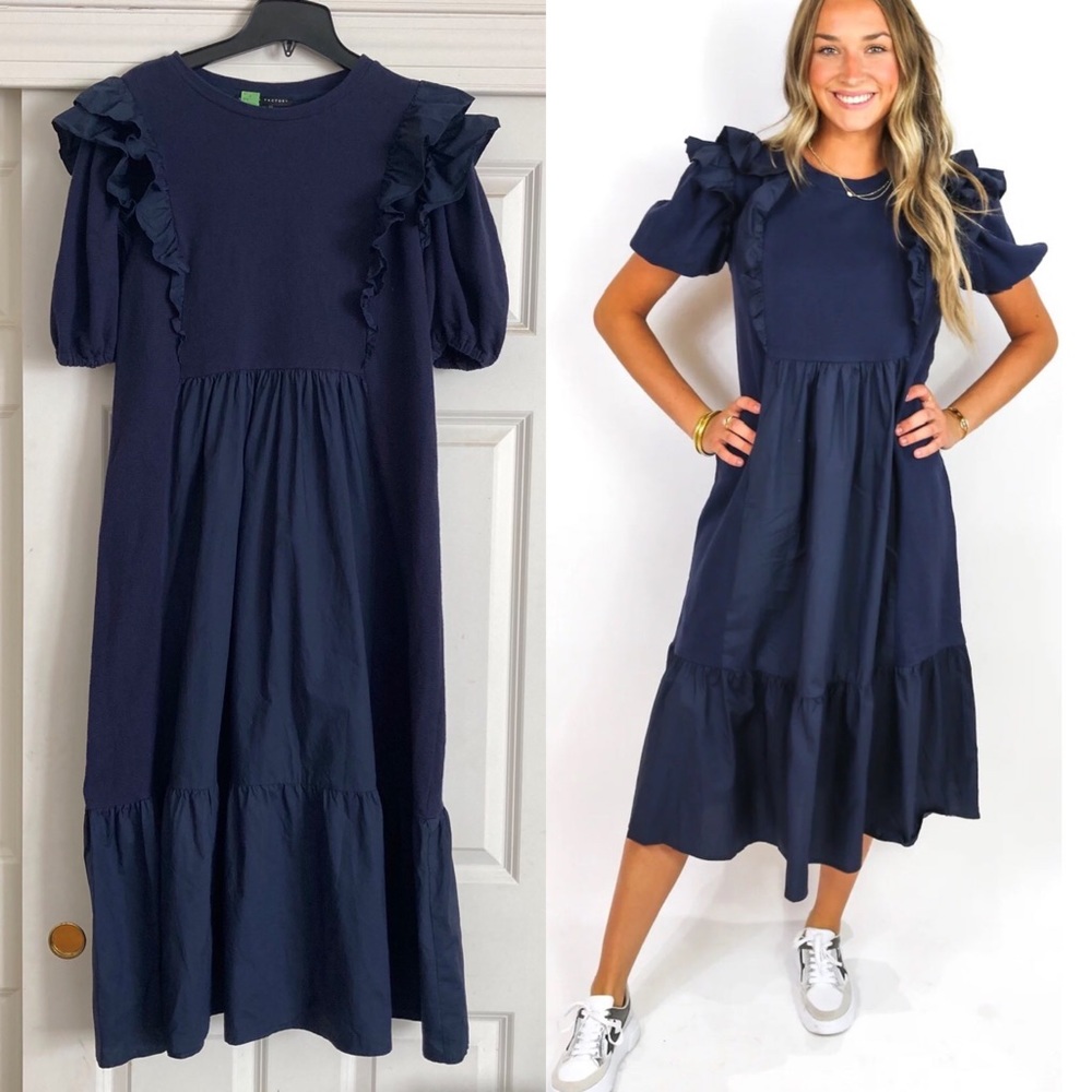 English Factory Navy Maxi Dress
